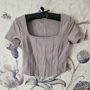 stretchy corset-style crop top